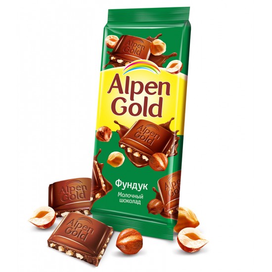 Alpen Gold Շոկոլադե սալիկ Պնդուկ 90գ